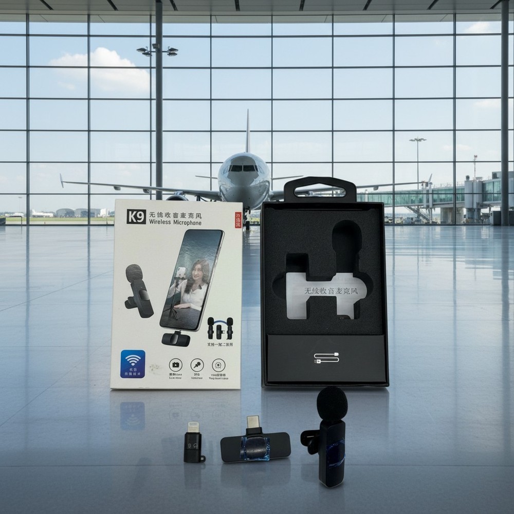 Wireless Lavalier Microphone Audio Video Recording Mini Mic For Android/iPhone