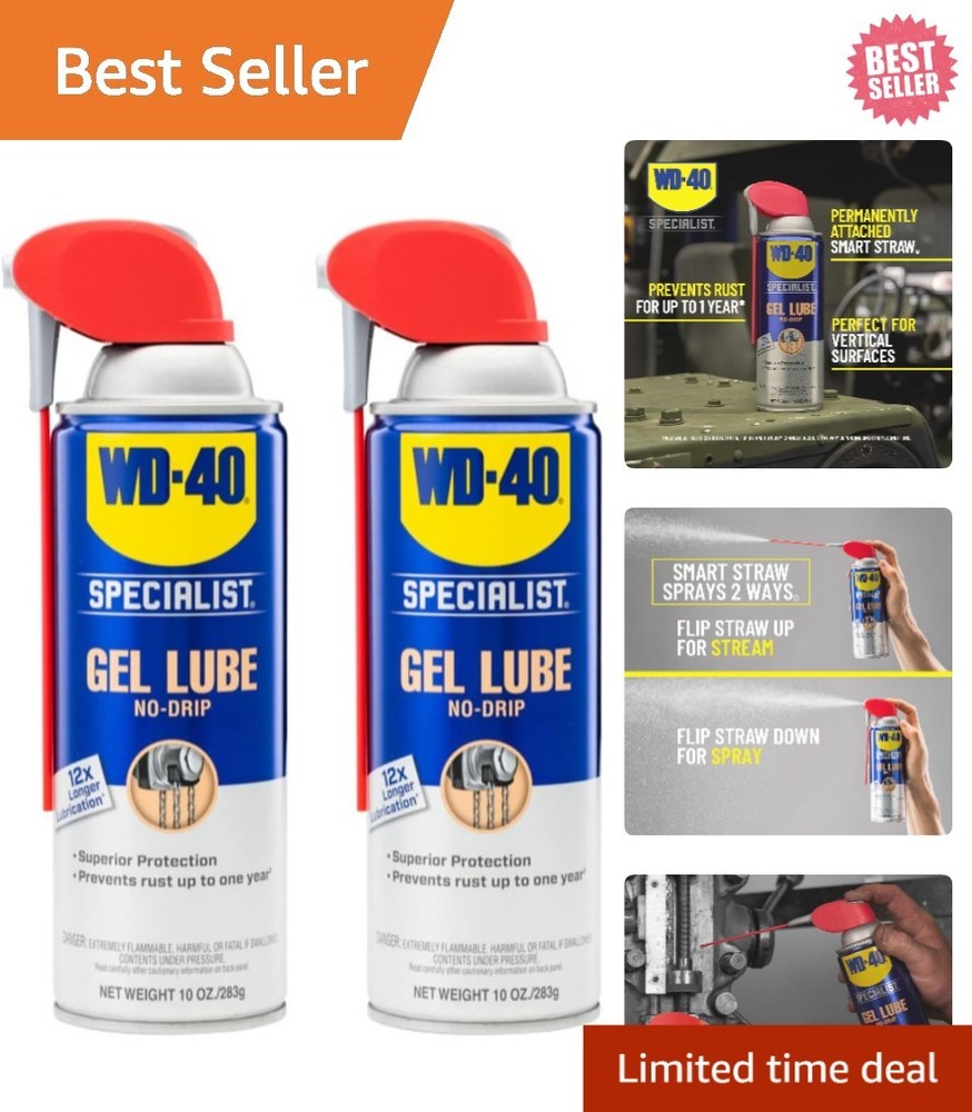 Versatile 10oz Twin Pack Gel Lube - Rust Preventing & Eco-Friendly Formula