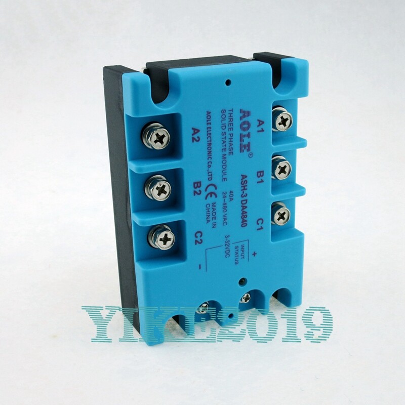 ASH-3-DA4840 Three Phase Solid State Relay Module DC to AC 3-32VDCto480VAC40A