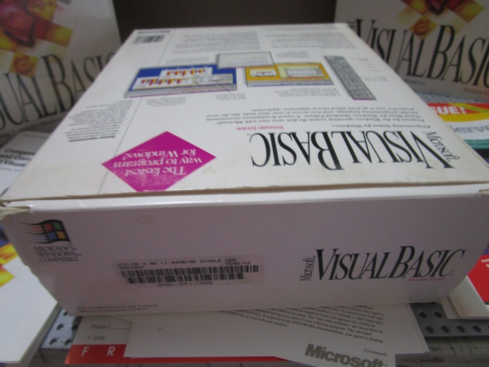 MICROSOFT VISUAL BASIC 3.0--3.5" DISKS STANDARD EDITION WINDOWS--EXCELLENT COND.