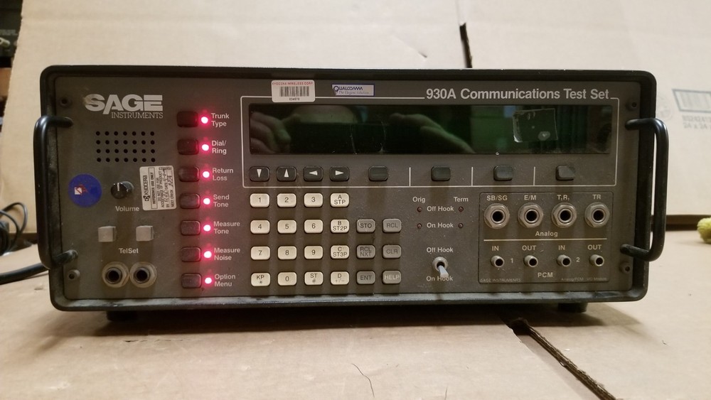 SAGE 930A Communications Test Set Powers UP No Display