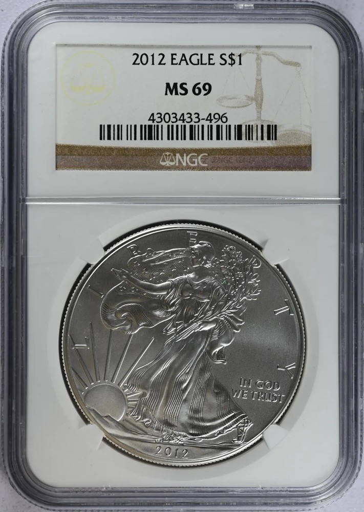 2012 Bullion Silver Eagles NGC MS-69