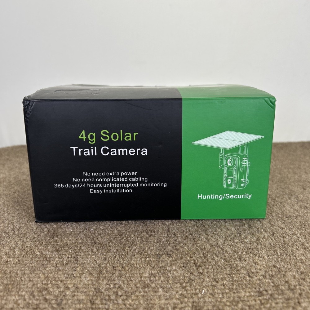 4G LTE Solar-Powered Trail Camera with Motion Trigger/New Open Box