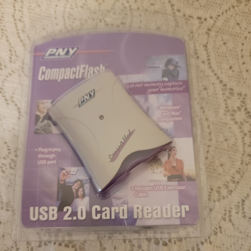 PNY Technologies Flash Microdrive Reader USB 2.0 Compact Model PCFUSB2PB