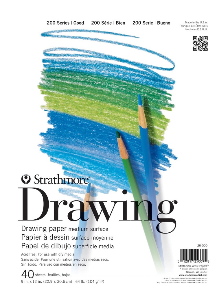 Strathmore Student Drawing Pad 9"X12"-100 Sheets