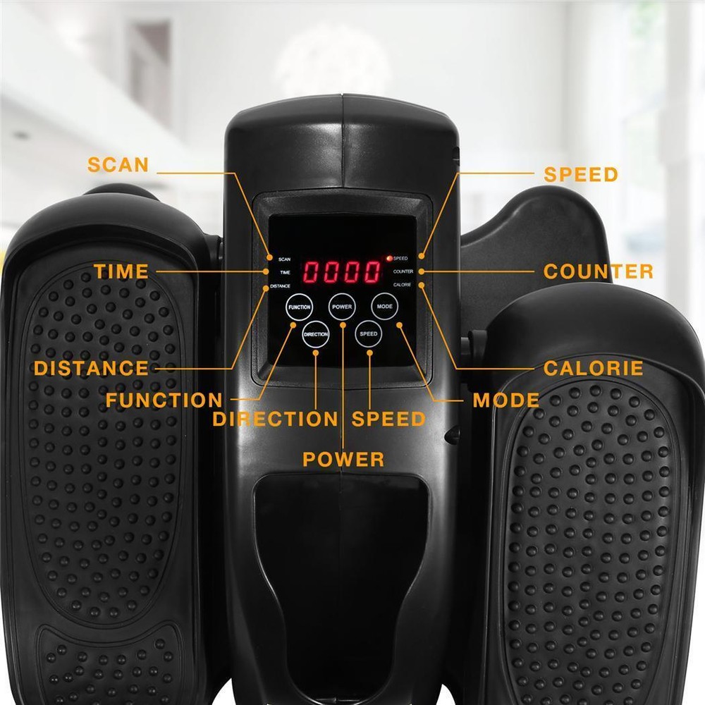 Under Desk Elliptical Mini Elliptical Trainer w/ Display Leg Exercise Equipment