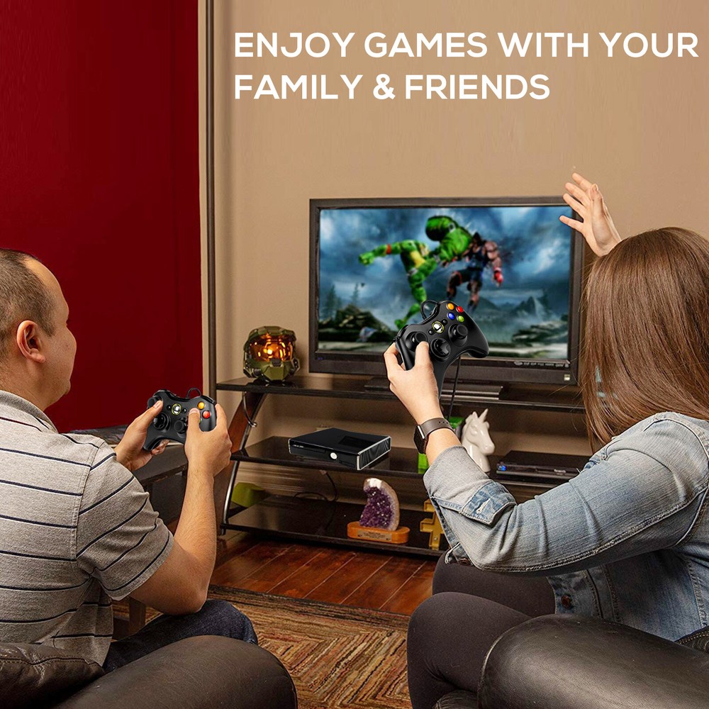 Wired/Wireless Controller Gamepad for Microsoft XBOX 360/Slim/E&360 Battery Pack