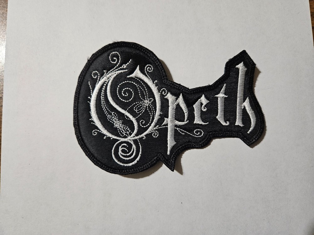OPETH, SEW ON WHITE EMBROIDERED PATCH