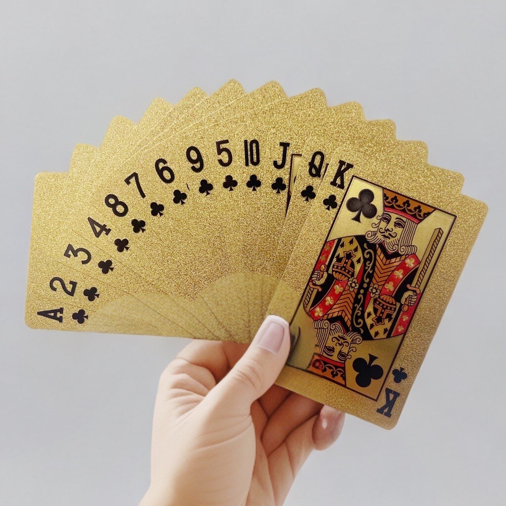 2 Decks Of Diamond Waterproof Golden Playing Cards,Deck Of Cards, HD, Poker Card