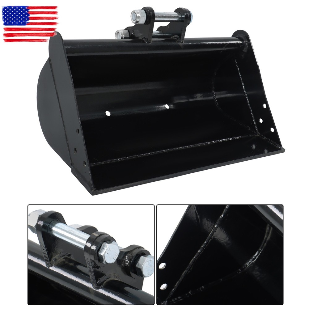 For Mini Excavator Accessories Flat Plain No Teeth Bucket Attachment 600mm