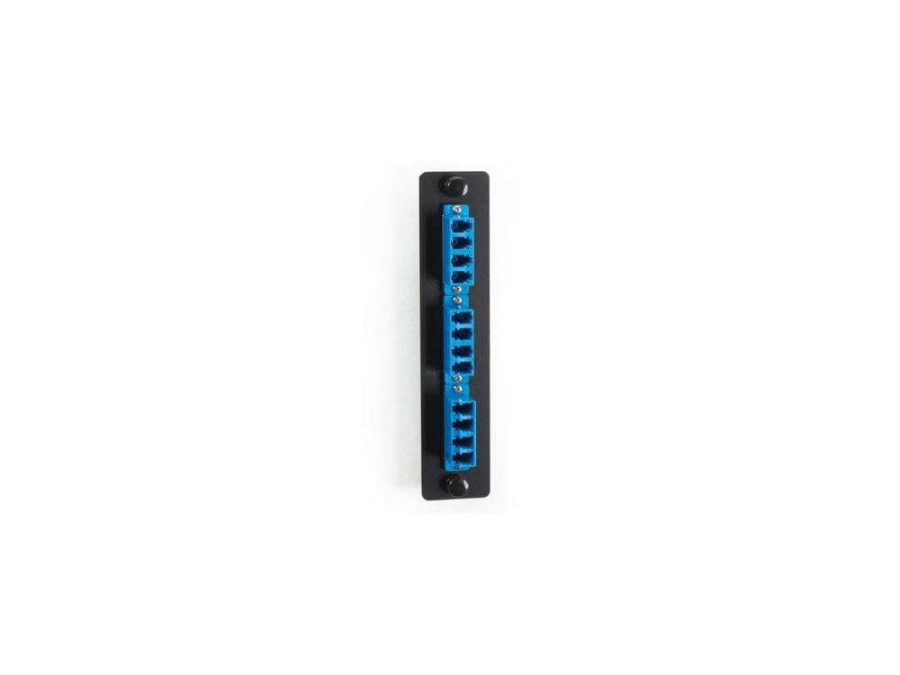 Black Box Standard Adapter Panel, (6) LC Duplex Pairs, Blue