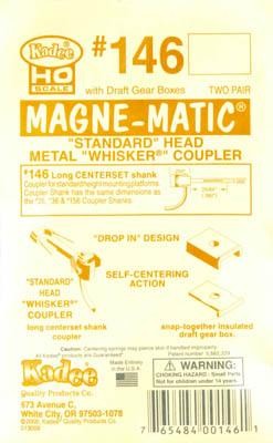 Kadee 146 Lng Ctrset Shank Coupler