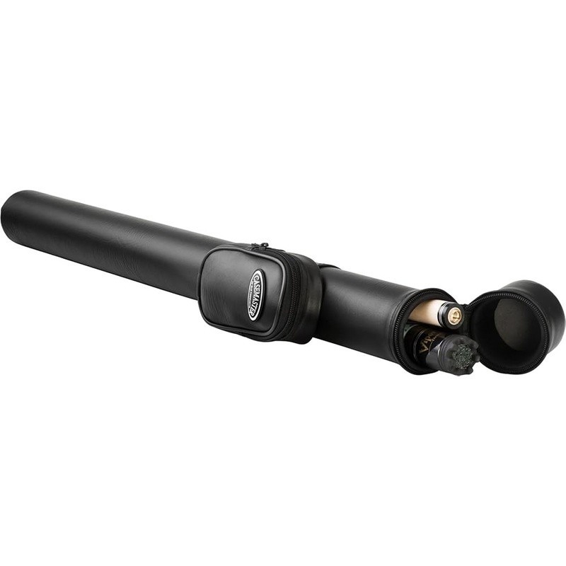 Durable Leatherette Pool Cue Case W/ Impact-Resistant Padding & Accessory Pocket