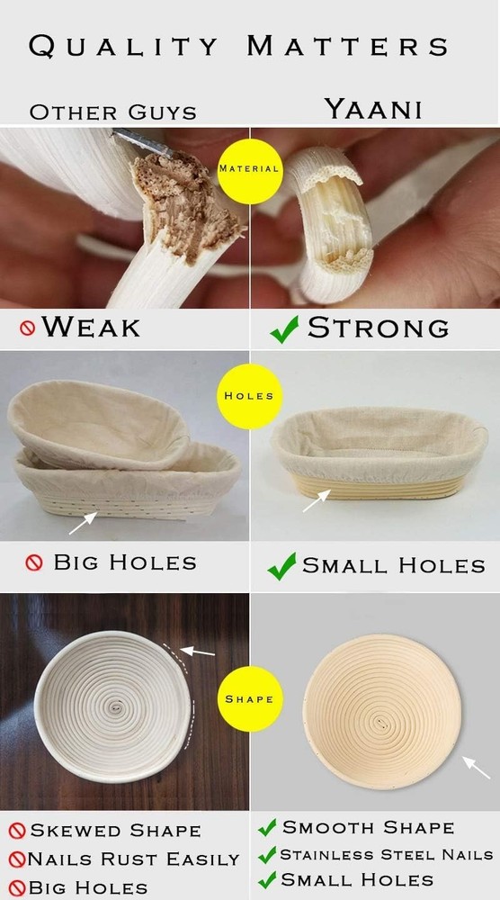 Ultimate Sourdough Bread Kit: Round & Oval Baskets, Tools for Perfect Loaves