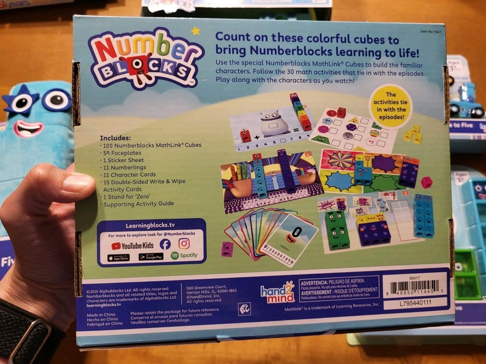 LOT 5 Number Blocks Sing Along MathLink Sensory Vehicles Counting Math Bus Set