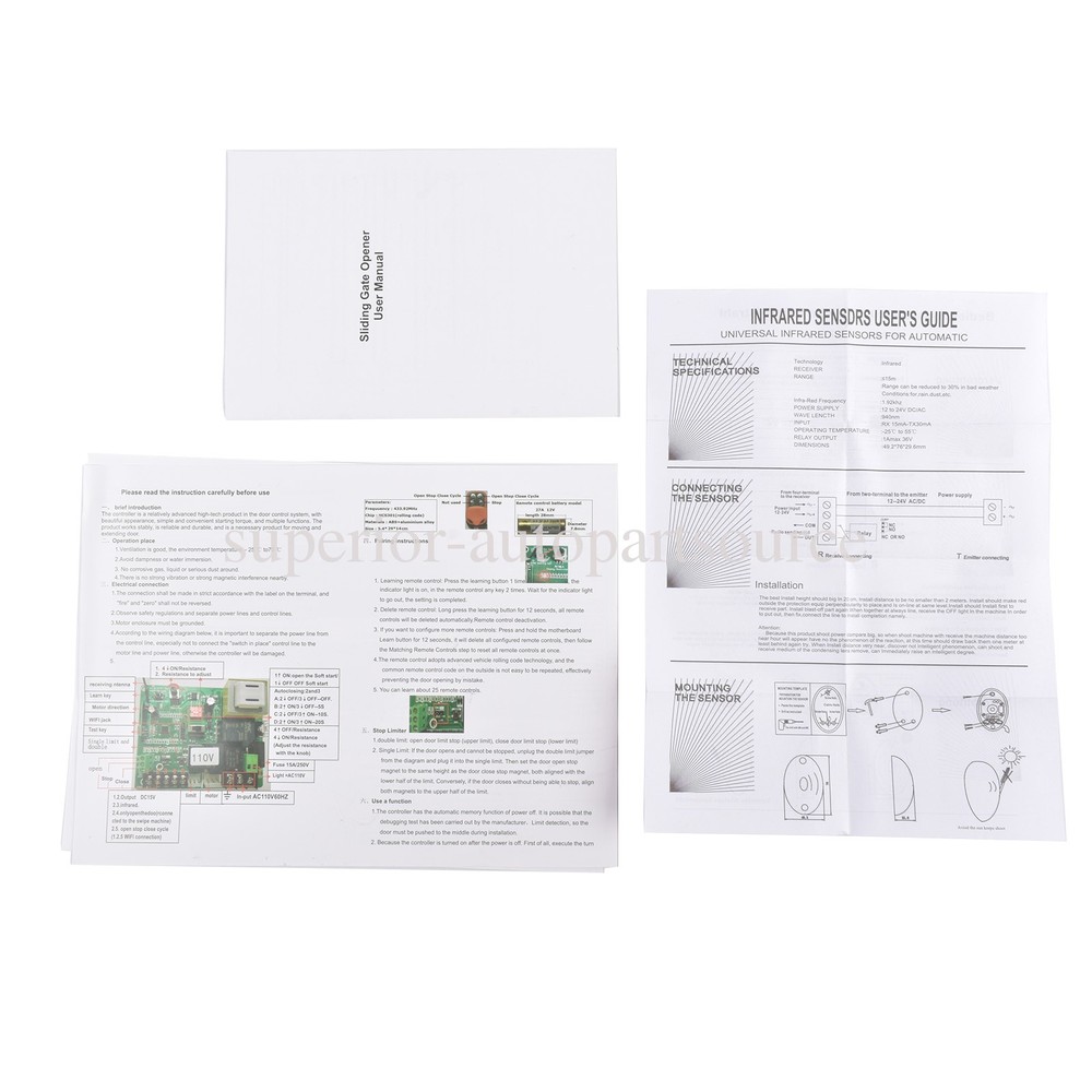 Gate Operator Hardware Security System Kit with APP Controls for Sliding Gate