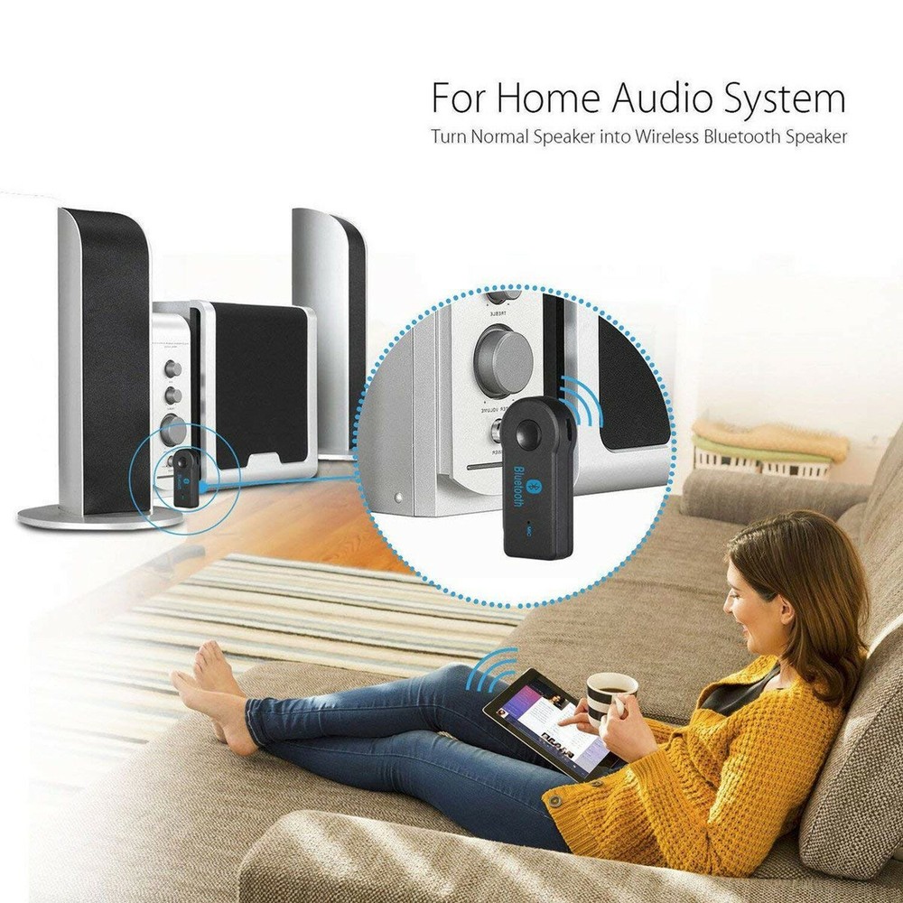 Mini Bluetooth Receiver, Wireless 4.1 Receiver Aux Receiver Adapter, Hands-Fr...