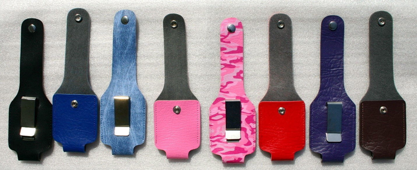 2 ounce oz Police Magnum leatherette case pepper spray holster with belt clip