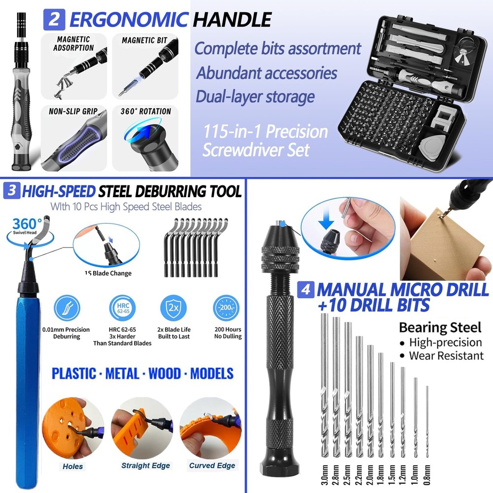262 pcs Large 3D Printer Tool Set (w/Tool Bag) – Integrates Basic Model Tools...