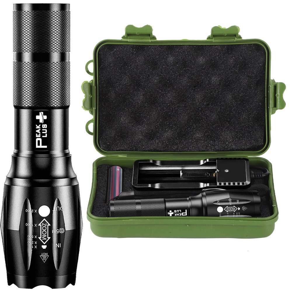 99000000 Lumen Super Bright LED Tactical Flashlight Rechargeable LED Work Lights