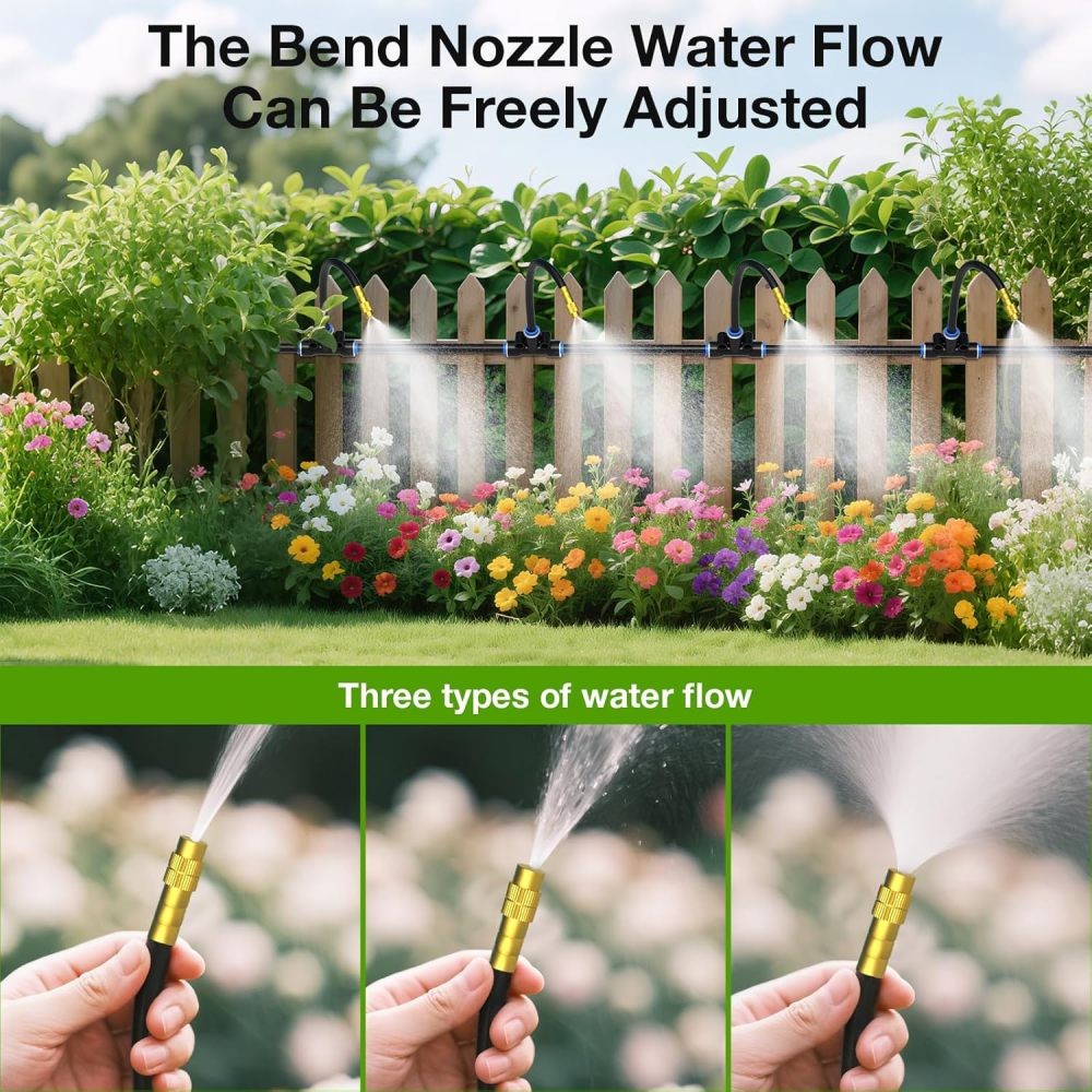 65ft Adjustable Drip Irrigation System Automatic Plant Garden Irrigation System