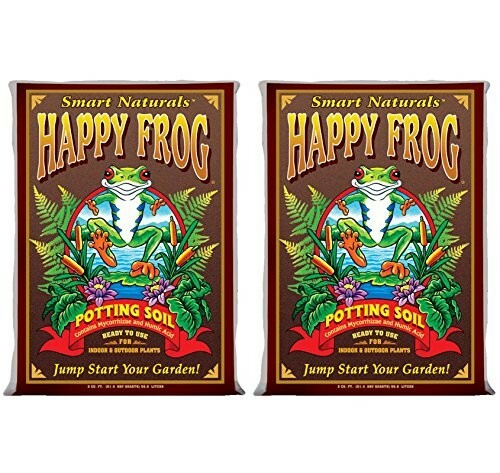 FOXFARM FX14047 pH Adjusted Happy Frog Potting Soil Bags, 2 Cu Ft (Pack of 2)