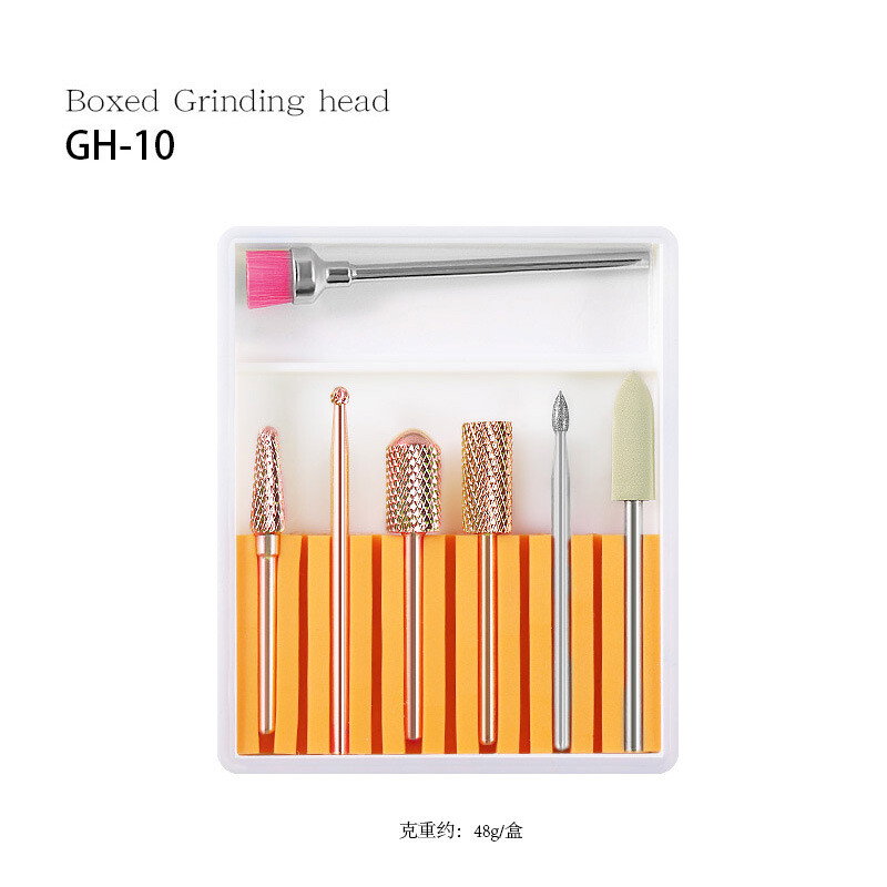 7Pcs Ceramic Diamond Nail Drill Bits File Set for Electric Manicure Machine Tool