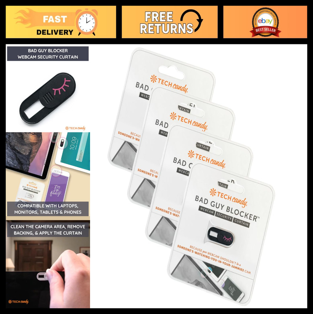 Webcam Cover Privacy Protector - Thin & Durable Blocker for Laptops, Tablets, Sm