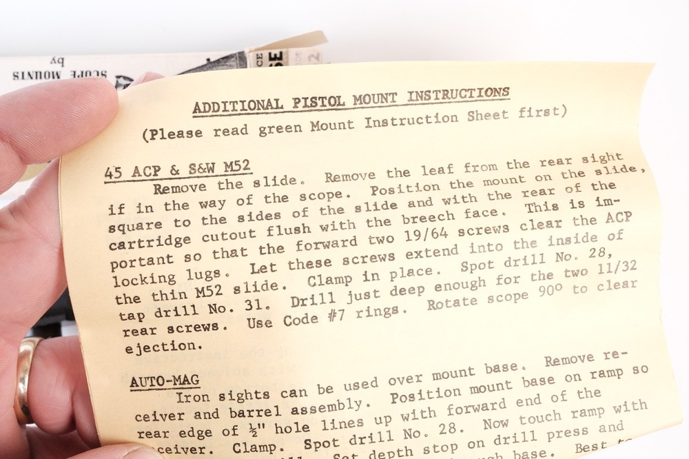 H211 Buehler Scope Mount Base Code 52 Smith & Wesson Model 52 S&W