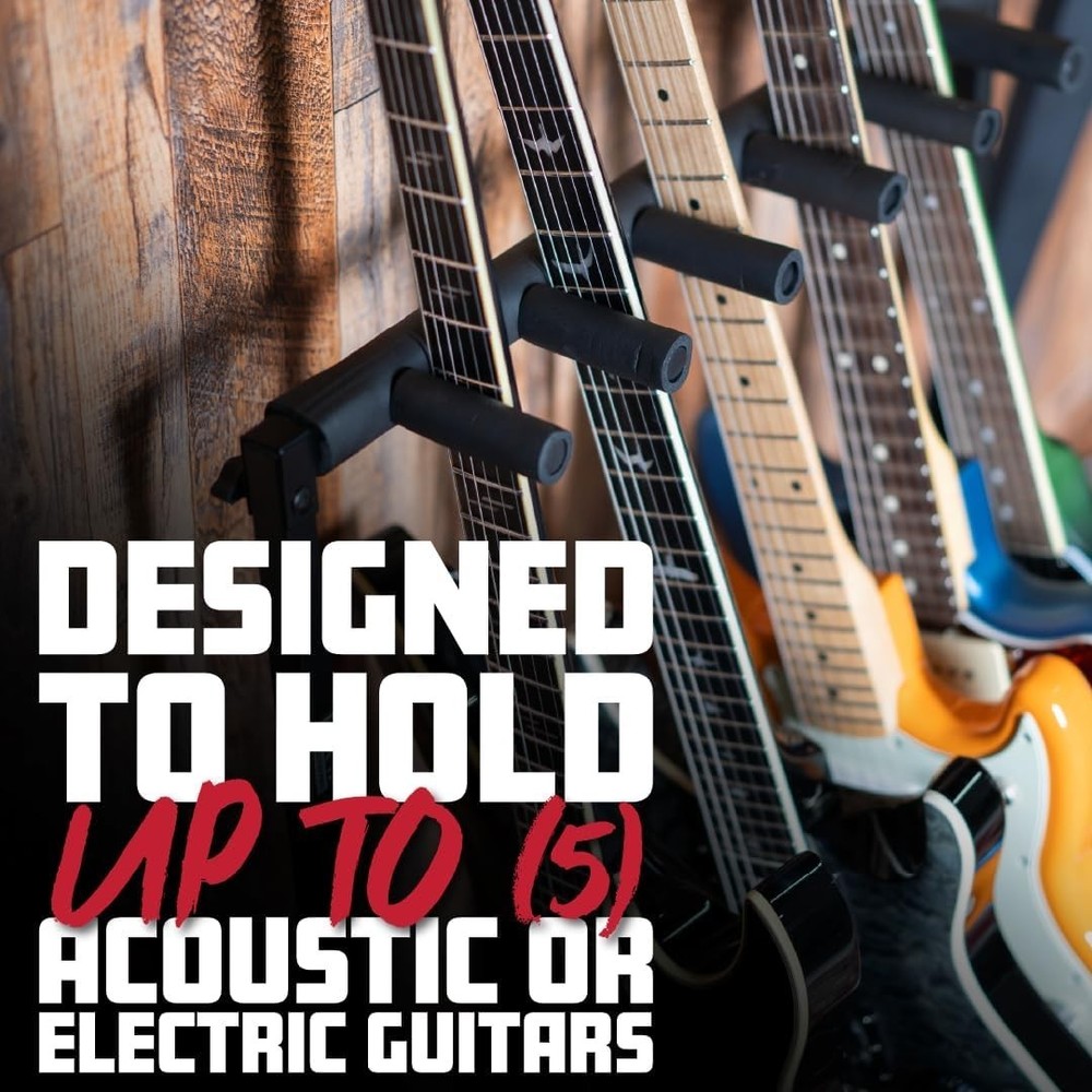 Rok-It Guitar Rack - Foldable Design, 5 Guitar Capacity