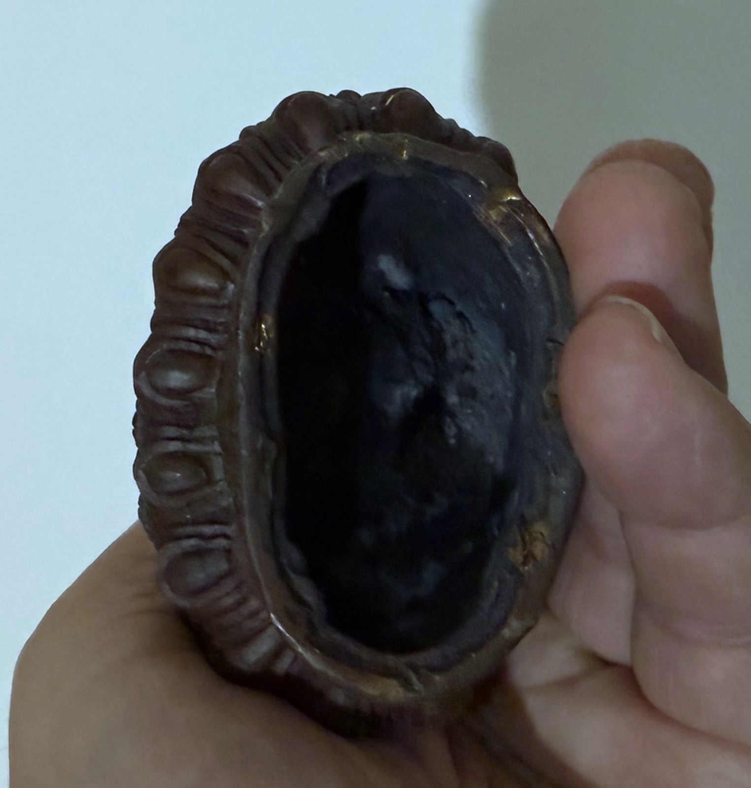 BEAUTIFUL VINTAGE NEPAL BRONZE STATUE OF SHAKYAMUNI BUDDHA WITH GOLD FACE