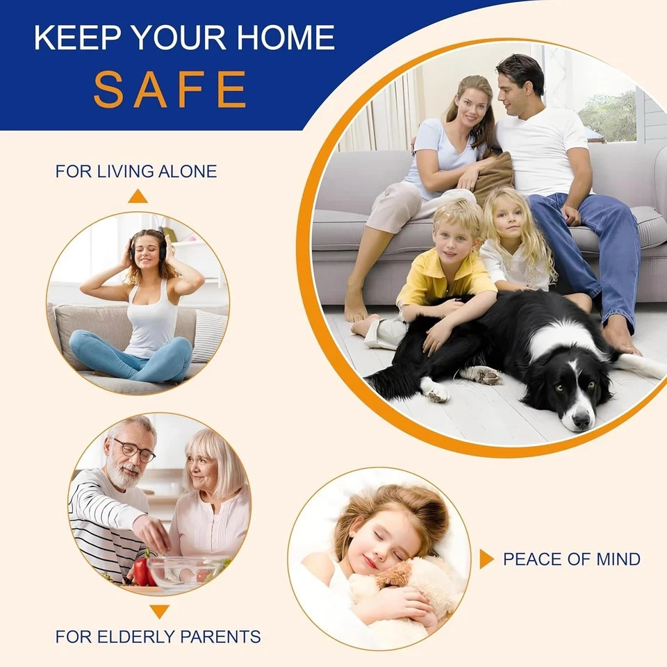 Home Security Door Lock, 2 Pack Door Reinforcement Locks for Front Door, Upgrade