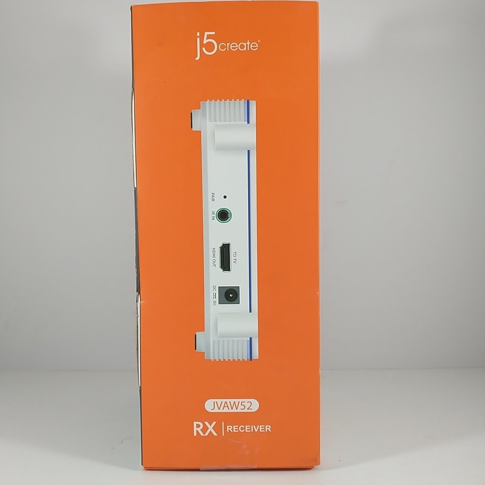 j5create JVAW52 Wireless Display HDMI Extender - White - New/Sealed