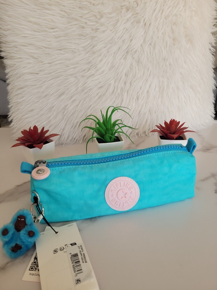 kipling pencil case blue
