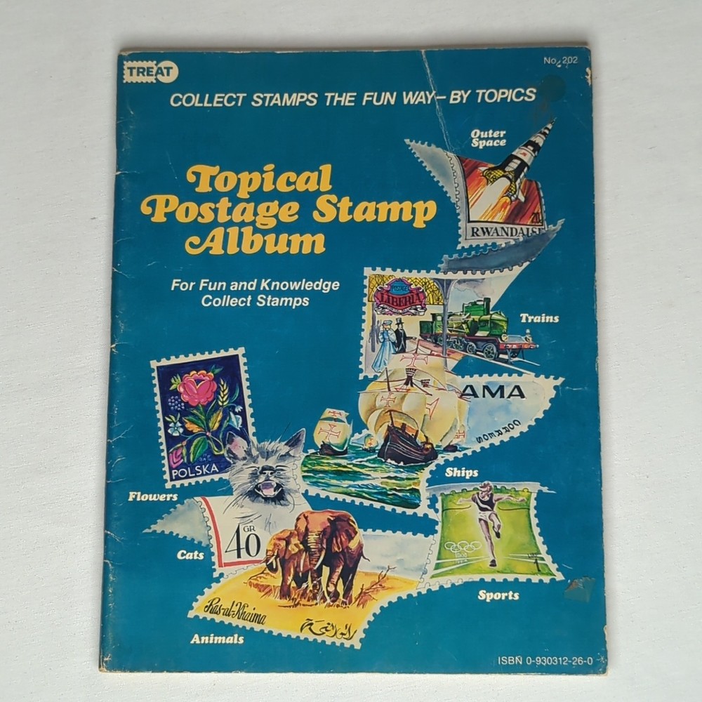 1979 Treat Topical Postage Stamp Album No. 202 with Stamps