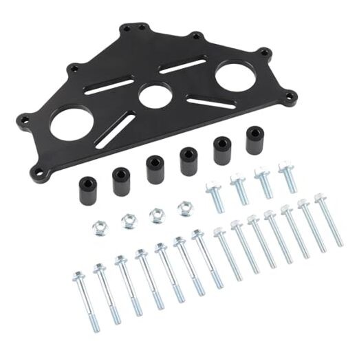 Engine Safe Stand Adapter Plate Compatible with Chevy LS LT Engines Black Black