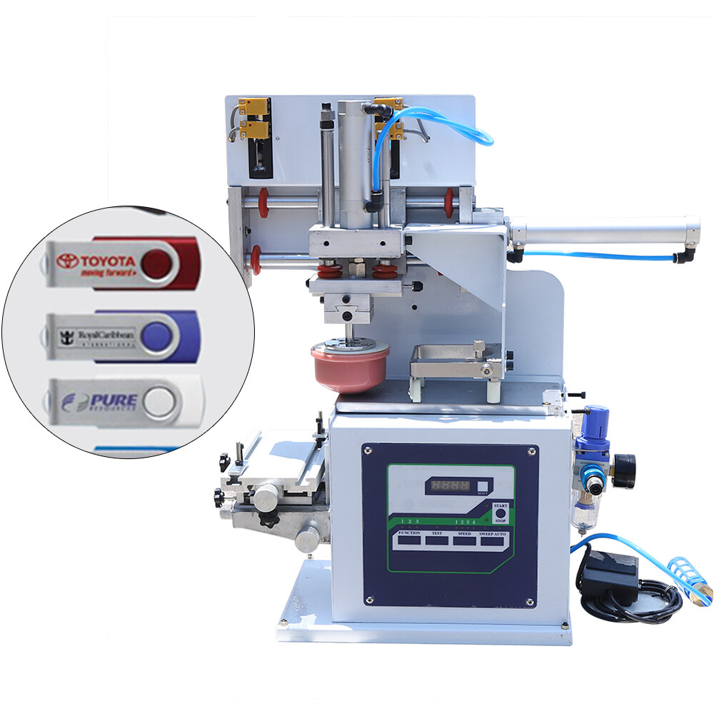 Pneumatic Pad Printing Machine Sealed Ink Pad Printer Cups Stamping Embossing.