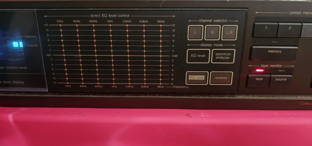 Technics SH-8046 Stereo Graphic Equalizer Touch Pad Computer Equalizer Vintage
