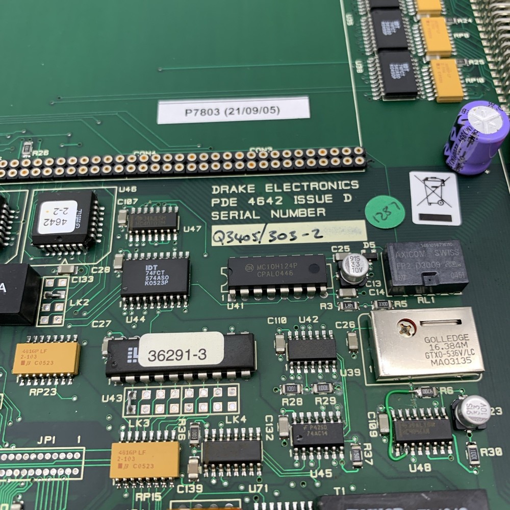 Clear Com DRAKE ELECTRONICS PDE 4642 issue D Board. Used. Quantity available.