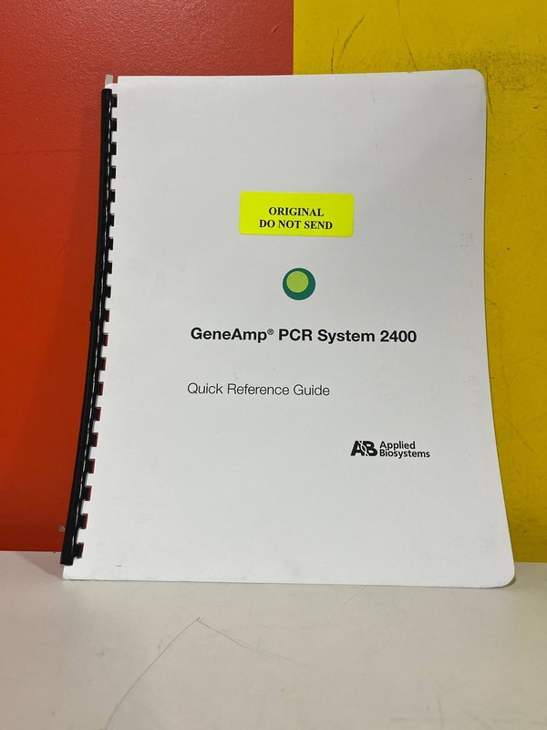 Applied Biosystems 2400 System Quick Reference Guide