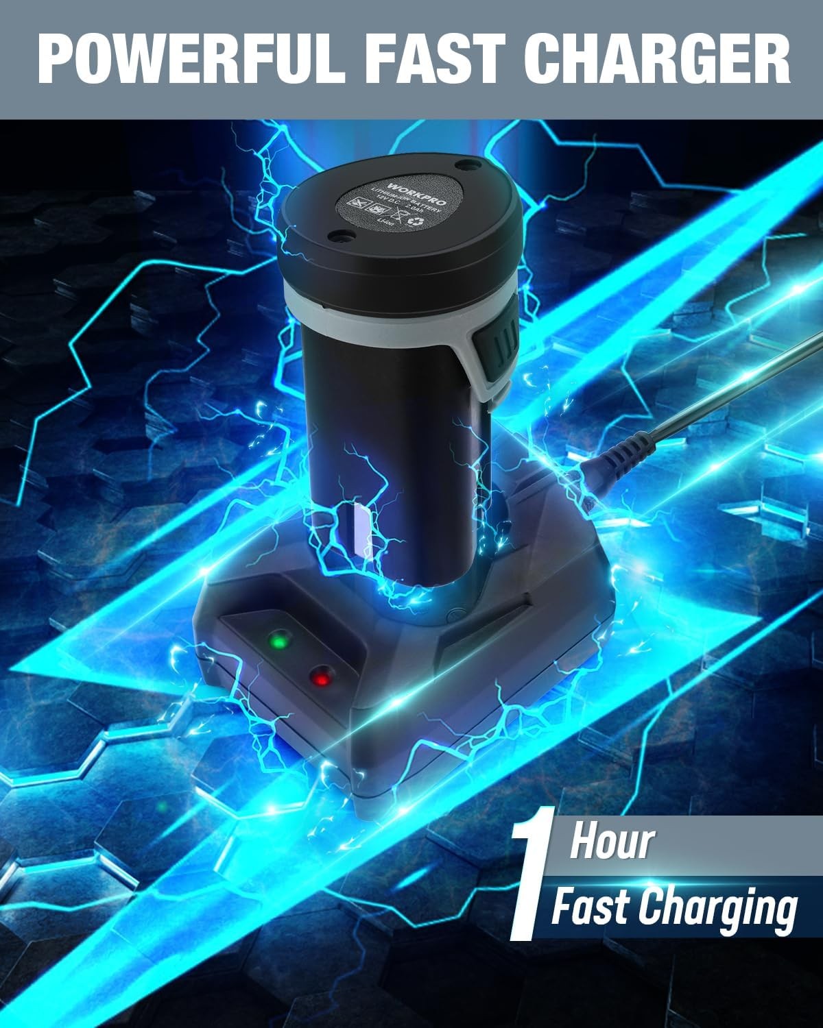 WORKPRO 12V Cordless Mini Buffer Polisher 5 Speed 3000 RPM for Waxing Polishing