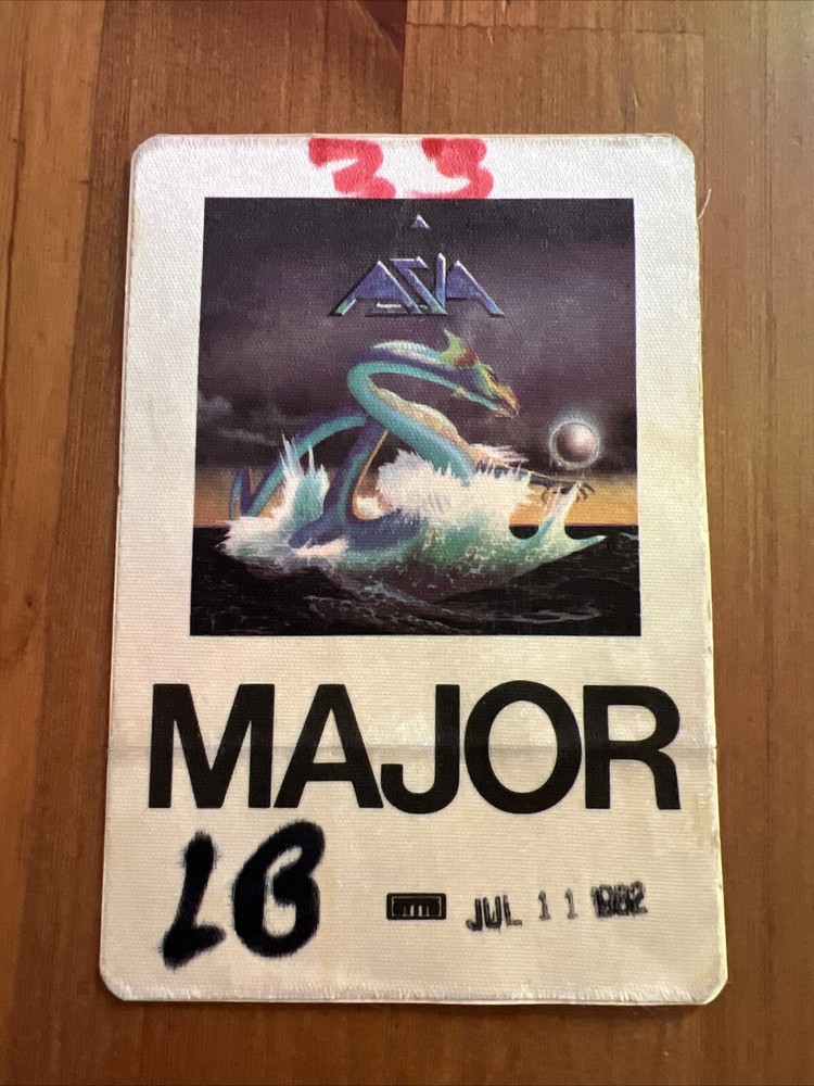 Asia Major Silk Backstage Pass Stamped July 11, 1982