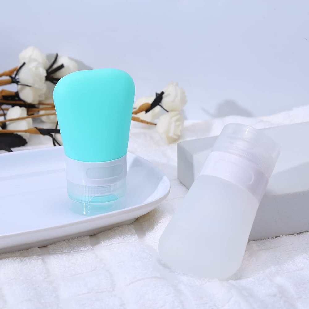 Silicone Travel Bottles 1.3oz Leak-Proof Refillable Squeeze Containers Set