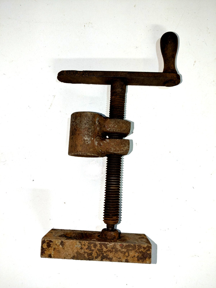 Vintage Woodworking Pipe Clamp 1" Hole Rustic Primitive