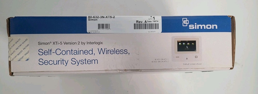 Interlogix Simon 80-632-3N-XT5-2 Wireless XTi-5 Security System - New/Sealed
