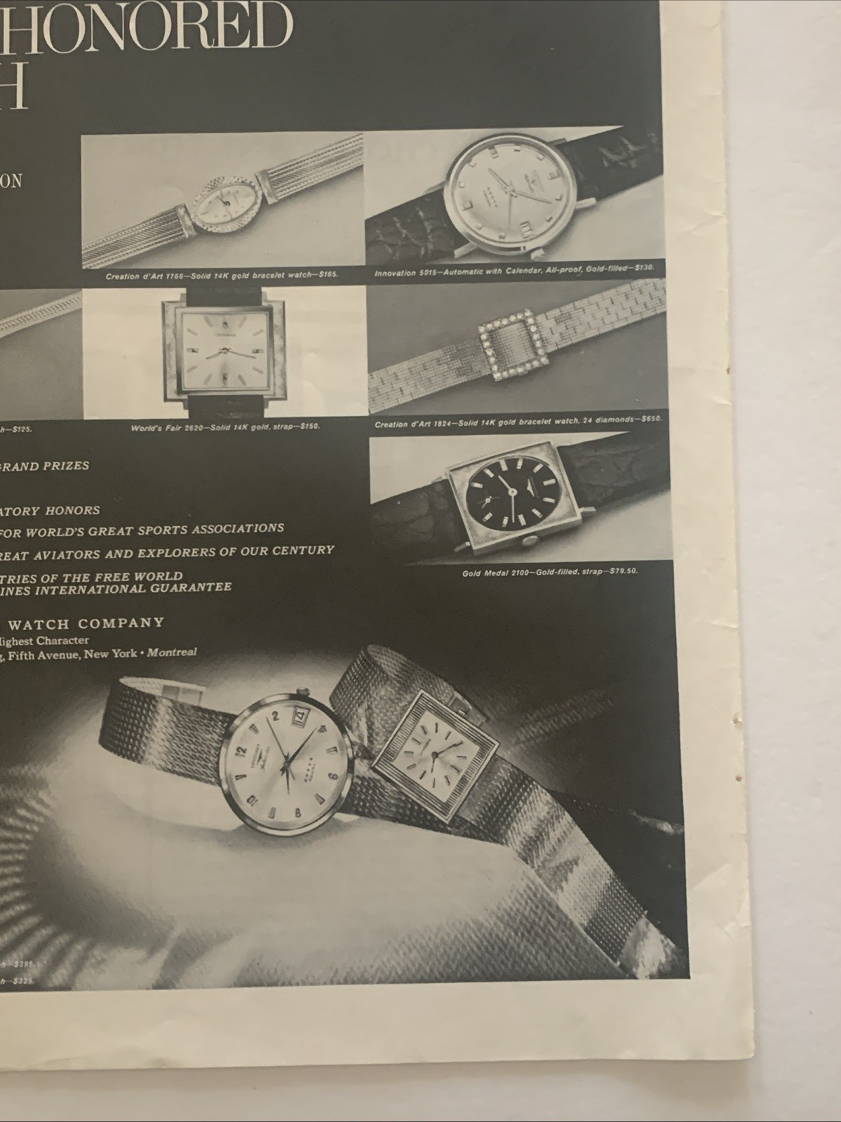 1965 Longines-Wittnauer Watch PRINT AD Most Honored Personal Possession VTG 60s