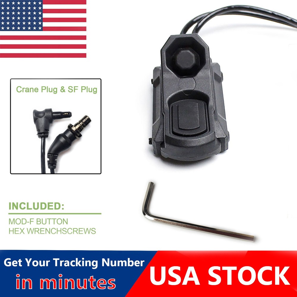 Tactical Dual Mod Button Switch for Laser & Hunting Flashlight - SF/Crane Plug