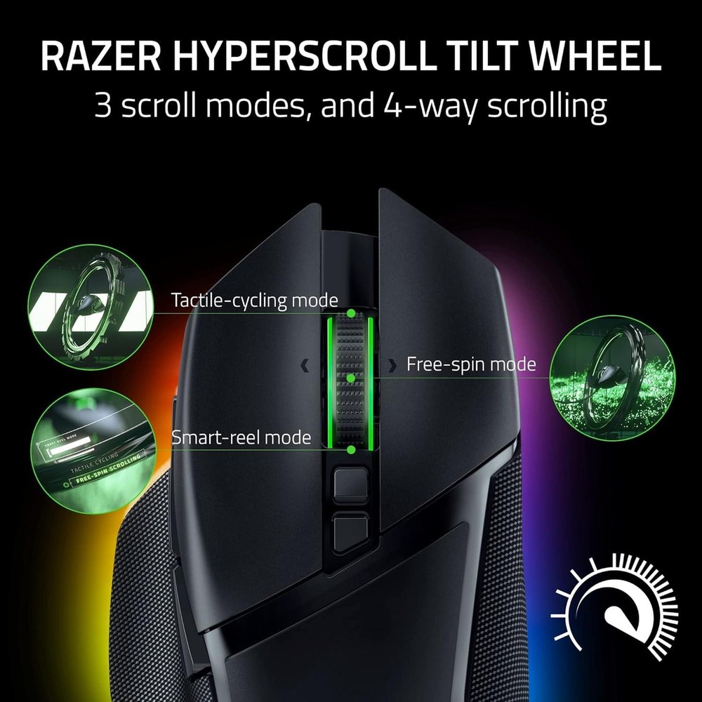 Razer Basilisk V3 Pro Wireless Gaming Mouse Customizable & Ergonomic Excellent