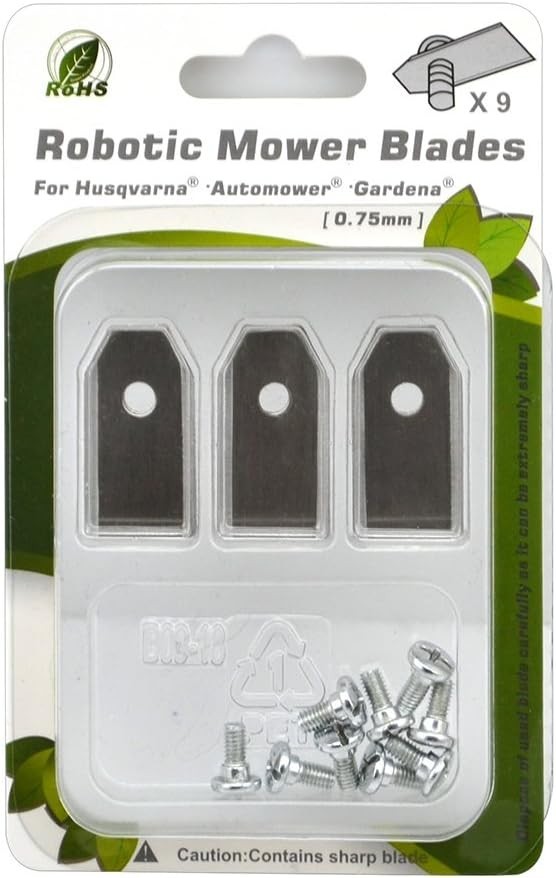 Headley Tools Robotic Mower Blade 0.75 mm (Pack of 9)