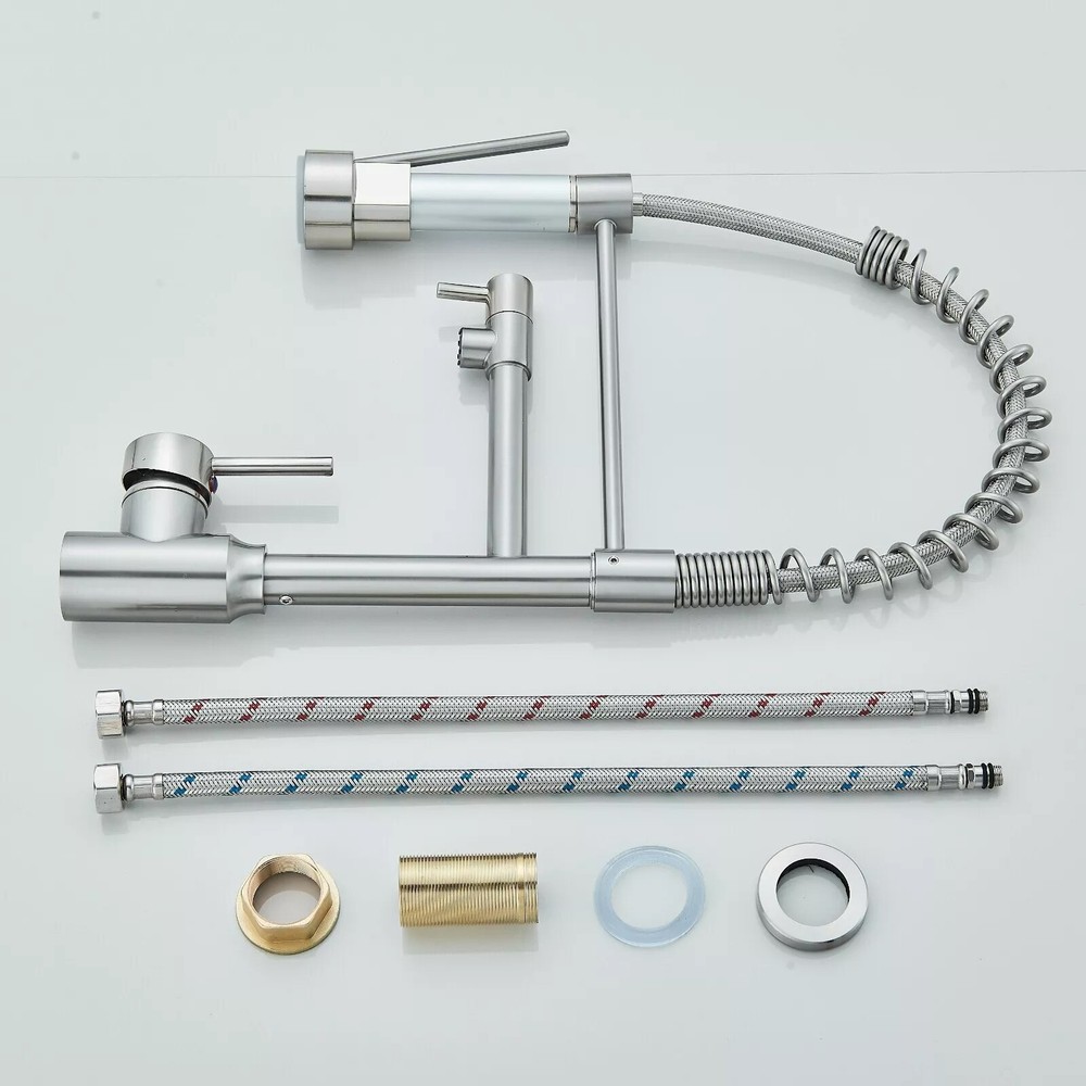 Aimadi Kitchen Sink Faucet Stainless Steel with Pull Down Sprayer Single Handle